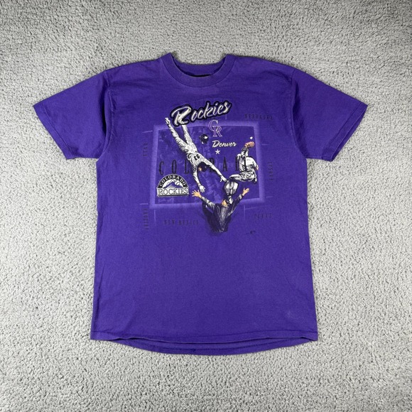 Other - Vintage Colorado Rockies T-Shirt Mens XL Purple‎ 90s MLB Baseball USA